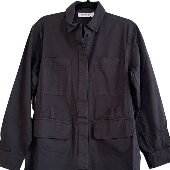 Thakoon Black Cotton Utility Jumpsuit One Piece Sz Small NEW - Picture 2 of 6